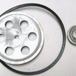 Turbine-gearbox drive belt and pulleys